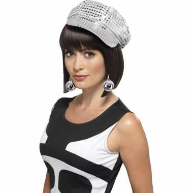 Disco accessoires verkleedset disco petje oorbellen dames carnavalskl