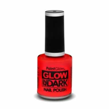 Glow the dark nagellak neon rood carnavalskleding roosendaal