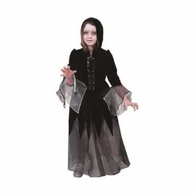 Halloween meisjes vampieren jurk zwart grijs carnavalskleding roosend