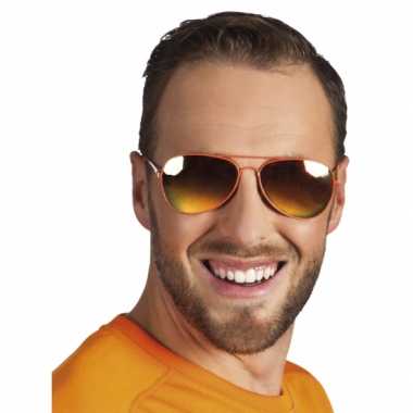 Oranje bril spiegelglas carnavalskleding Roosendaal