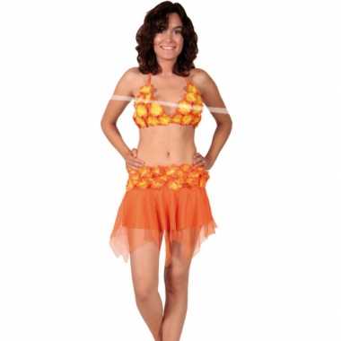 Oranje Hawaii rok bikini carnavalskleding Roosendaal