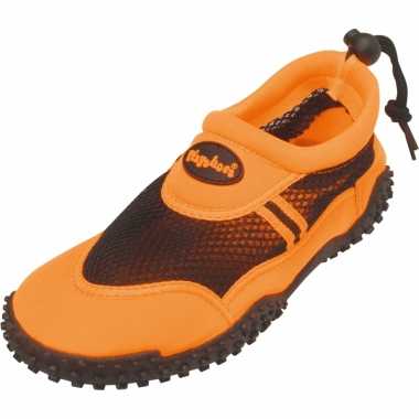 Oranje waterschoenen trekkoord carnavalskleding roosendaal