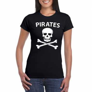Carnavalskleding piraten verkleed shirt zwart dames roosendaal