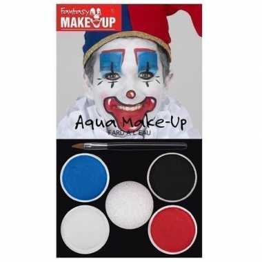 Schmink set horror clown kleuren carnavalskleding roosendaal