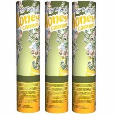 X stuks confetti kanonnen mini geld biljetten carnavalskleding roosen