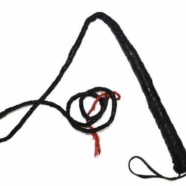 Zwarte zweep handvat carnavalskleding Roosendaal