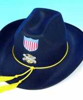 Carnavalskleding blauwe amerikaanse soldaten hoed roosendaal