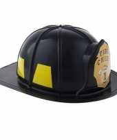 Carnavalskleding brandweer verkleed helm zwart volwassenen roosendaal