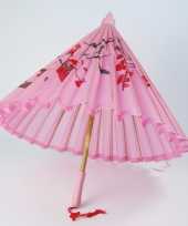 Carnavalskleding chinese paraplu roze bloemen roosendaal