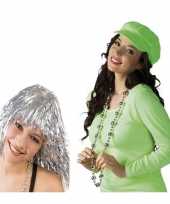 Carnavalskleding disco accessoires verkleedset zilver dames roosendaal