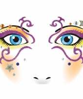 Carnavalskleding gezicht stickers prinses vel roosendaal