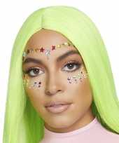 Carnavalskleding gezichtsjuwelen fantasy verkleed sticker set zelfklevend roosendaal