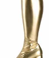 Carnavalskleding glimmende gouden laarzen dames roosendaal