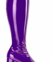 Carnavalskleding glimmende paarse laarzen dames roosendaal