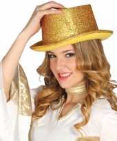 Carnavalskleding gouden glitter hoge hoed volwassenen roosendaal