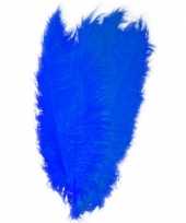 Carnavalskleding grote veer struisvogelveren blauw verkleed accessoire roosendaal