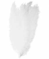 Carnavalskleding grote veer struisvogelveren wit verkleed accessoire roosendaal
