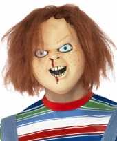 Carnavalskleding halloween chucky hoofd masker roosendaal