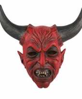 Carnavalskleding halloween halloween duivel masker latex roosendaal