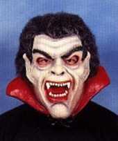 Carnavalskleding halloween latex dracula masker haar roosendaal