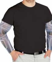 Carnavalskleding halloween robot verkleedaccessoire mouwen volwassenen roosendaal