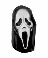 Carnavalskleding halloween scream masker zwarte kap roosendaal