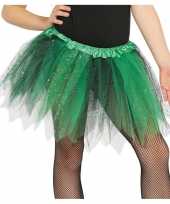 Carnavalskleding heksen verkleed petticoat tutu groen zwart glitters meisjes roosendaal