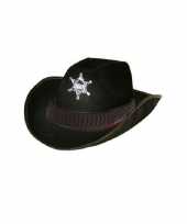 Carnavalskleding hoed sheriff zwart volwassenen roosendaal