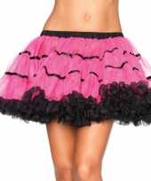 Carnavalskleding leg avenue luxe petticoat fuchsia zwart roosendaal