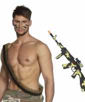 Carnavalskleding leger accessoires verkleedset kogelriem geweer roosendaal