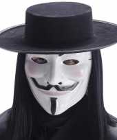 Carnavalskleding luxe v for vendetta masker wit roosendaal