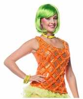 Carnavalskleding neon oranje dames hemd roosendaal