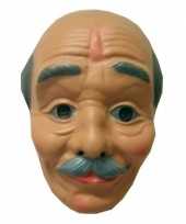 Carnavalskleding opa masker kaal snor roosendaal