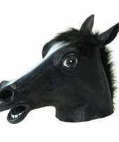 Carnavalskleding paarden masker zwart volwassenen roosendaal