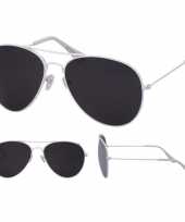 Carnavalskleding pilotenbril wit zwarte glazen volwassenen roosendaal 10154128
