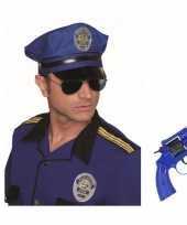 Carnavalskleding politie accessoires verkleedset revolver pet roosendaal
