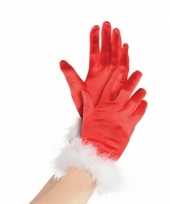 Carnavalskleding rode kerstvrouw handschoenen roosendaal