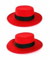 Carnavalskleding rode spaanse hoed band roosendaal