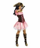 Carnavalskleding roze dames piratenjurk roosendaal