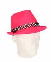 Carnavalskleding roze hoed zilveren steentjes roosendaal