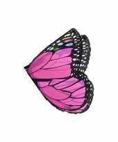 Carnavalskleding roze vlinder vleugels kids roosendaal