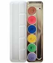 Carnavalskleding schminkpalet waterbasis kleuren metallic roosendaal