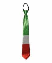 Carnavalskleding stropdas italiaanse vlag roosendaal
