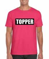 Carnavalskleding toppers t-shirt roze topper heren roosendaal 10110650