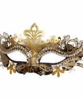 Carnavalskleding venetiaans oogmasker zwart goud roosendaal