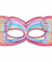 Carnavalskleding vlinder oogmasker roze regenboog kinderen roosendaal