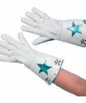 Carnavalskleding witte nepleren handschoenen ster roosendaal