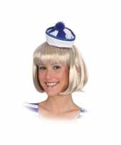 Carnavalskleding x stuks mini matrozen zeeman hoedje blauw wit haarband roosendaal 10305779