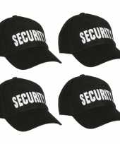 Carnavalskleding x stuks security thema baseballcap roosendaal 10306512