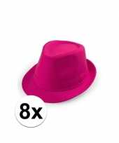 Carnavalskleding x toppers roze trilby hoedjes roosendaal 10109532